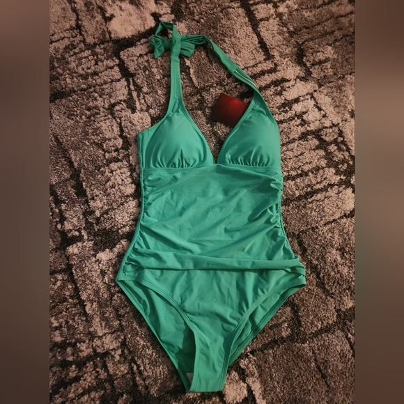 Espidoo Women's V Neck One Piece Swimsuit - Picture 5 of 7